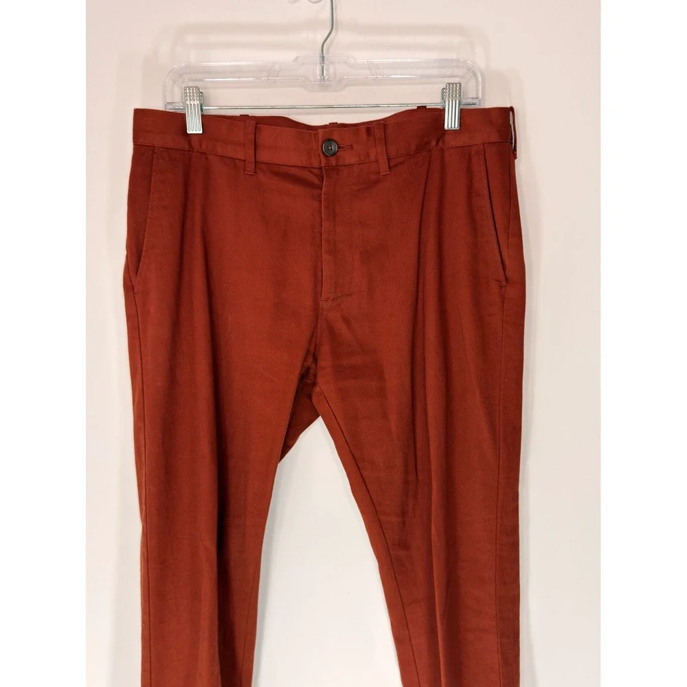 J.Crew Slim Fit Flex Chino Pant Men's Rust Orange Work Office Career 32 x‎ 30